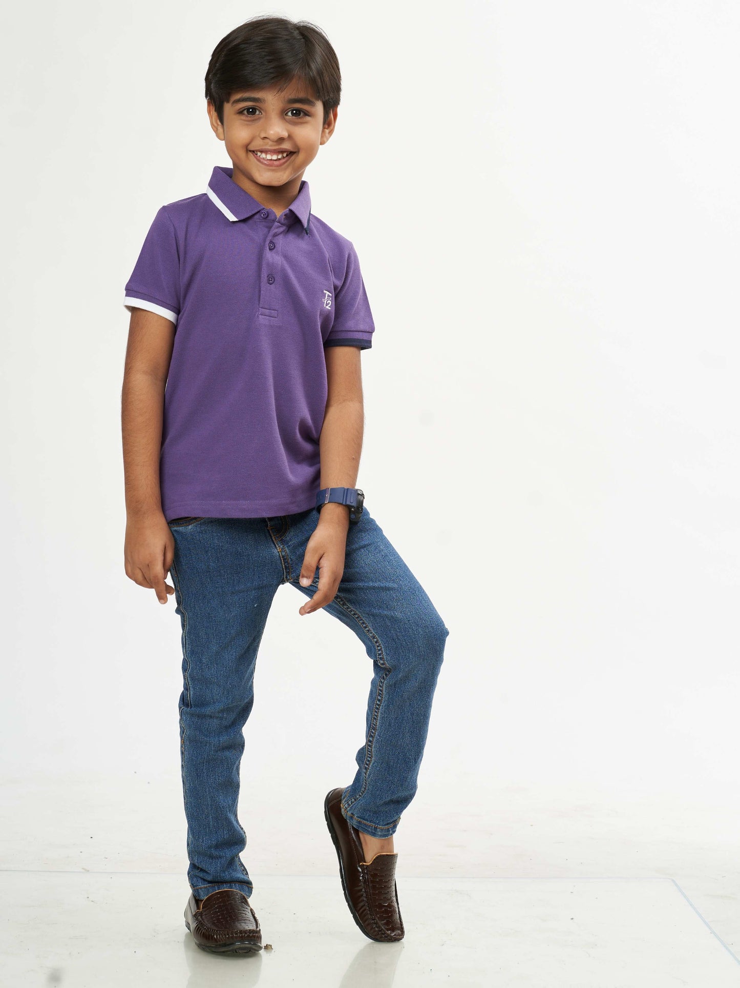 Classic Boys Cotton T-Shirt - Deep Purple