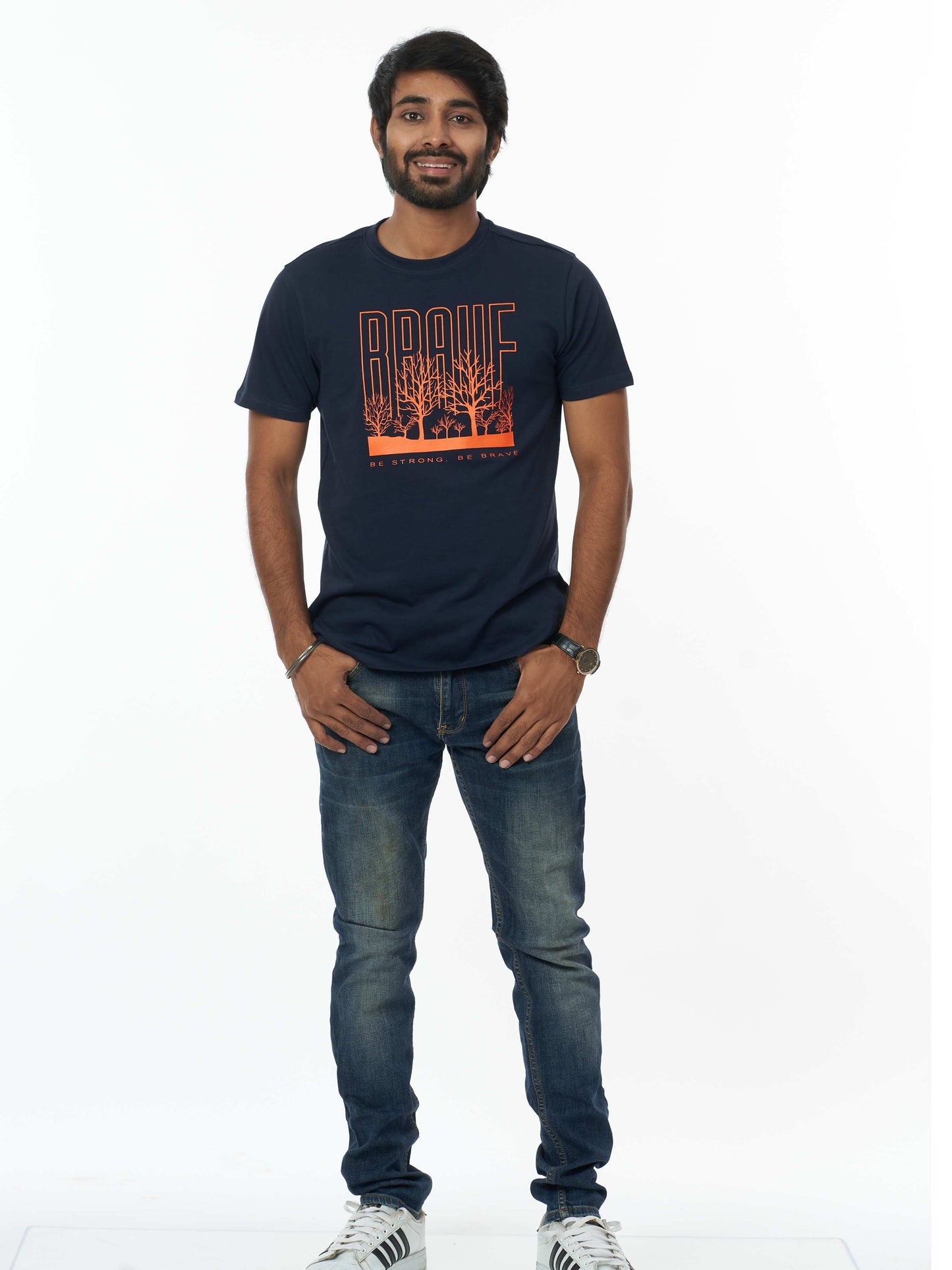 Be Brave Men's casual T-Shirt Navy