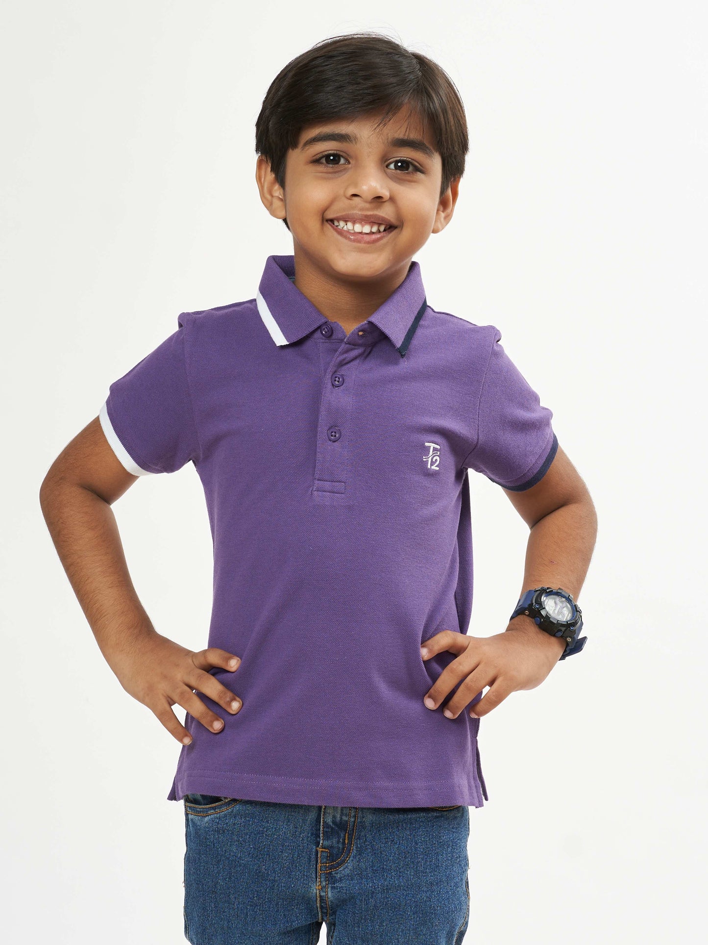 Classic Boys Cotton T-Shirt - Deep Purple