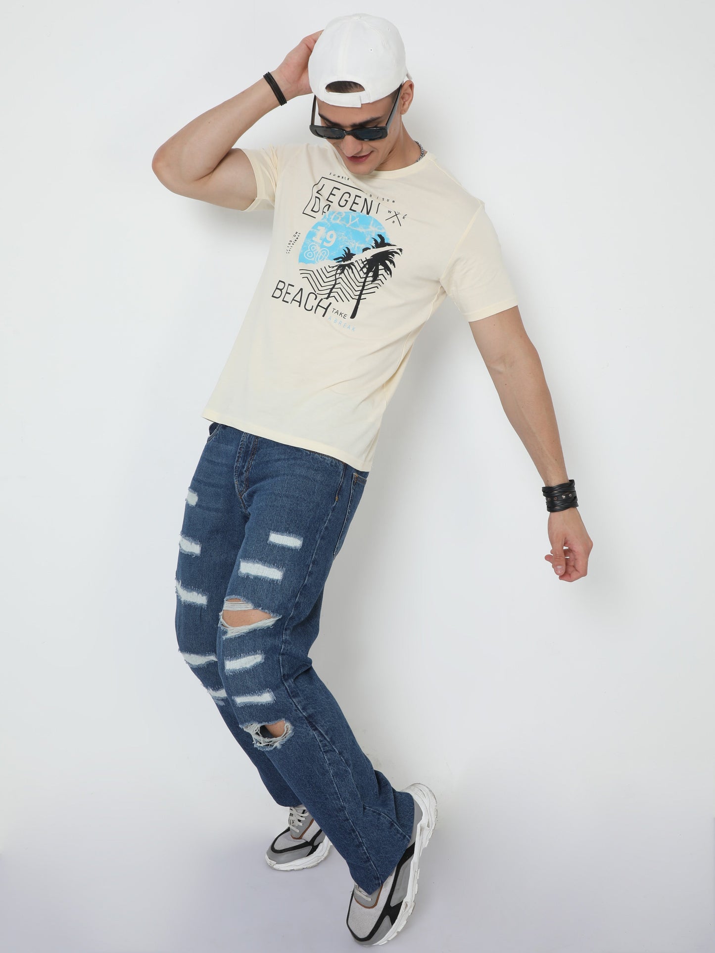 Legacy Beach Men's casual T-Shirt - Cream