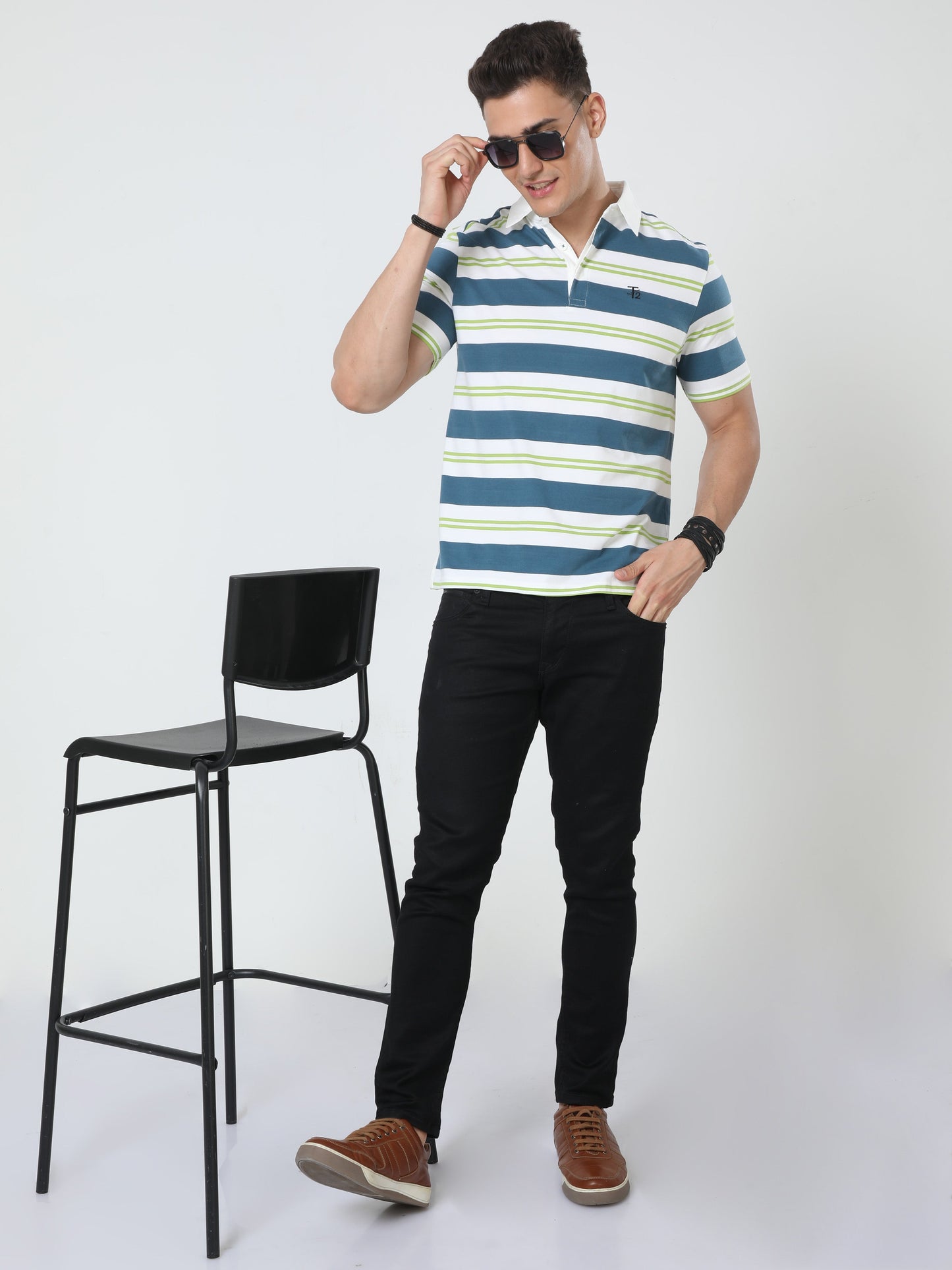 Trendy and Breezy 100% Cotton Men's Collar T-Shirt