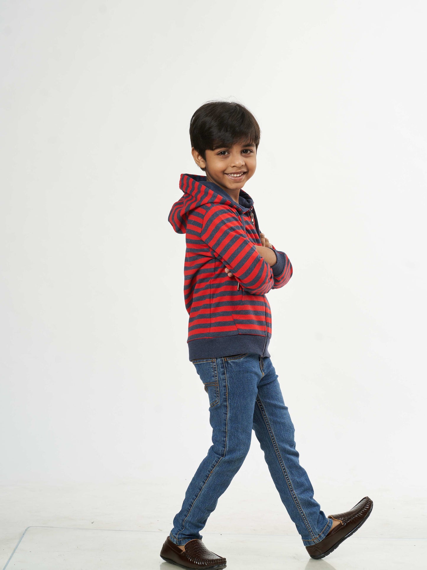 Black & Red Stripes Cozy Boys Pullover Hoodies