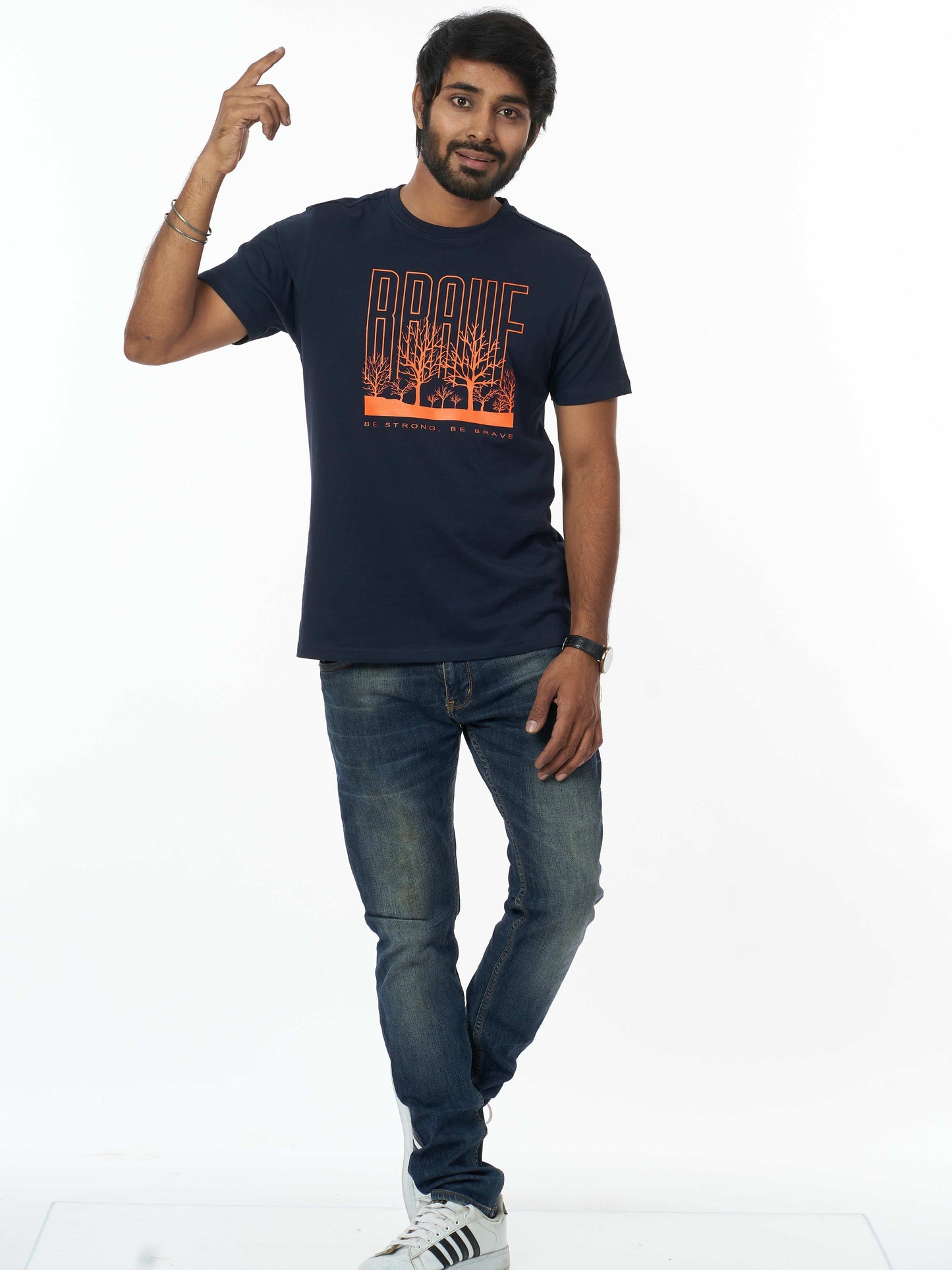 Be Brave Men's casual T-Shirt Navy