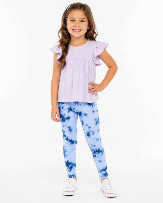Blueberry Cloud Girls Leggings | Ankle Length