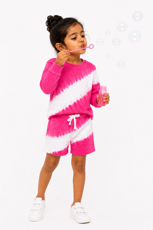 Strawberry Popsicle - Girls Pure Cotton Co-Ords Set