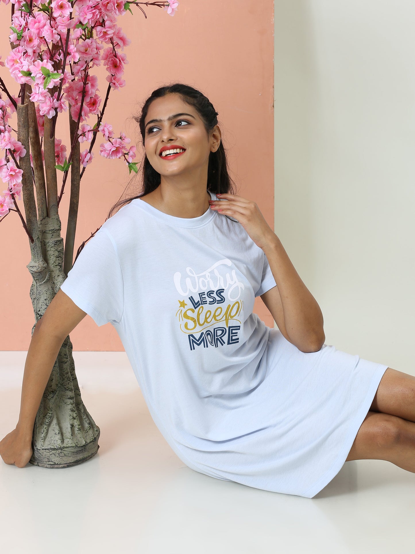 Worry Less Sleep More Short Nighty