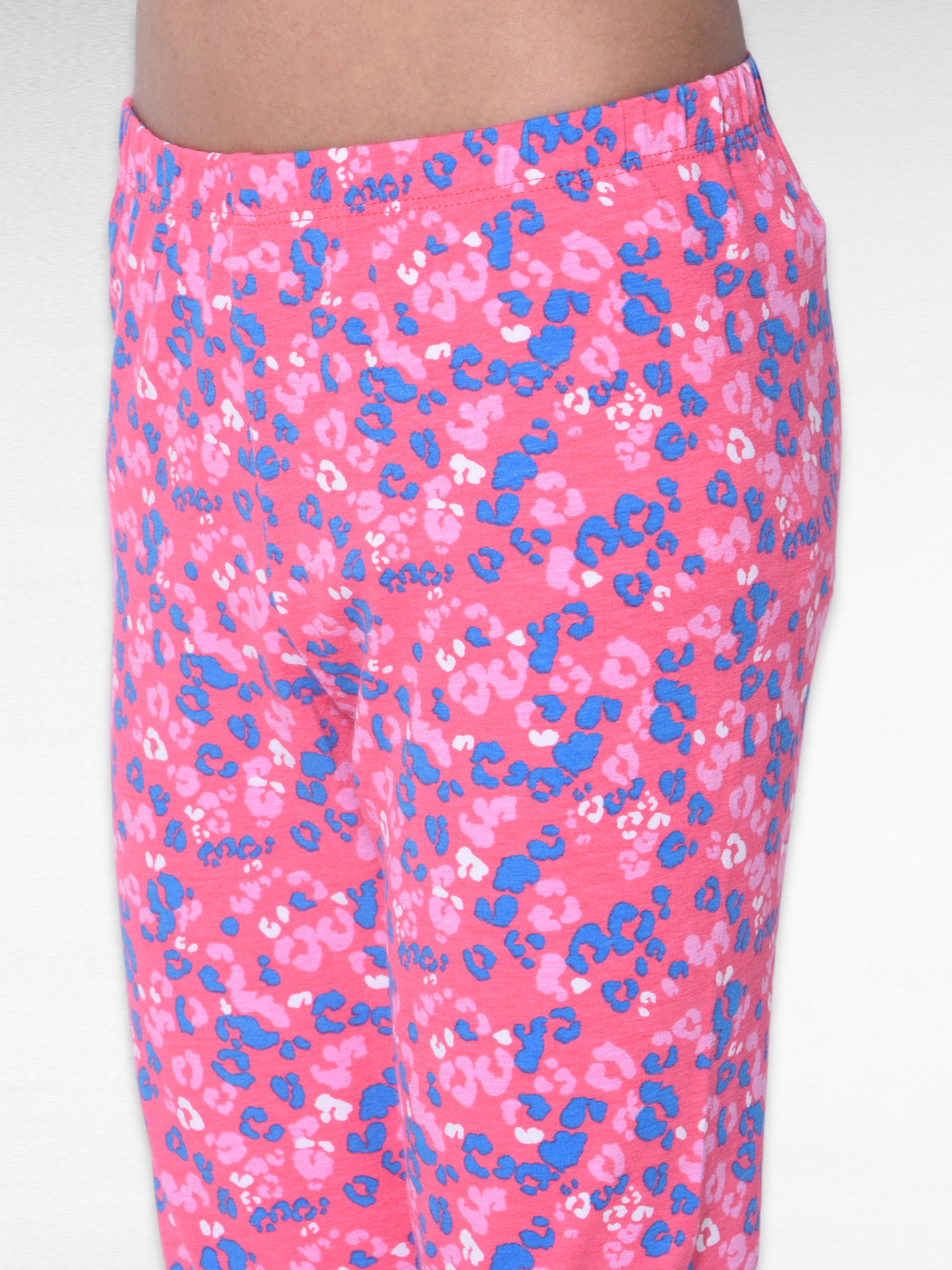 Pink Flower Girls printed leggings