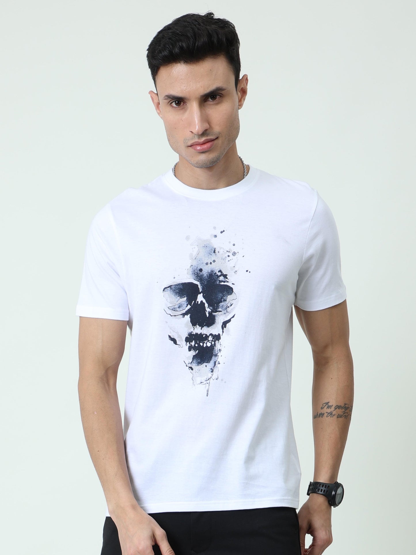 Men's casual T-Shirt - Ghost Rider ( White )