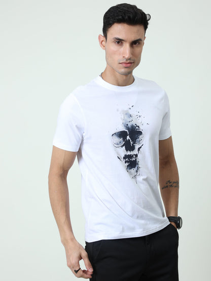 Men's casual T-Shirt - Ghost Rider ( White )