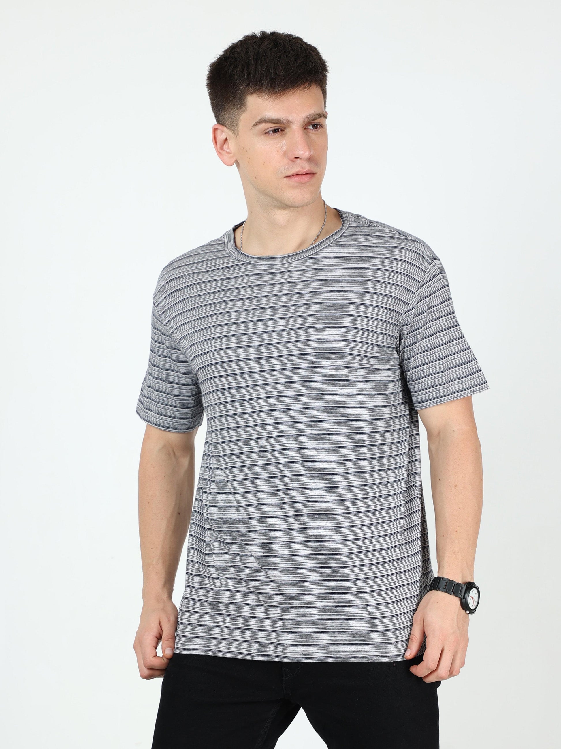 Men's casual T-Shirt - Yarn Dyed