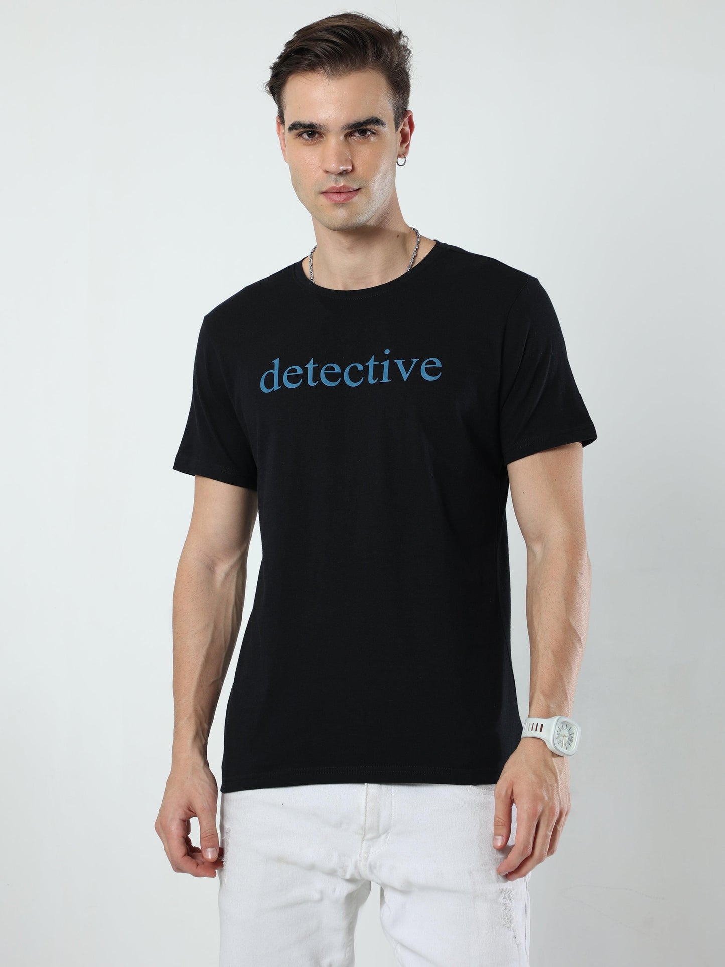 Men's casual T-Shirt - Detective Black