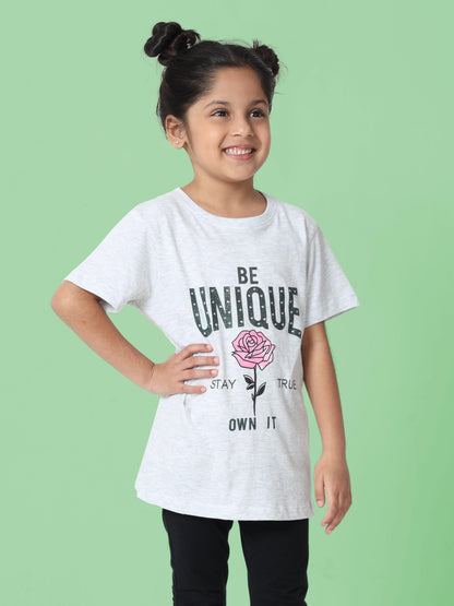 Be Unique Girls Tee Melange