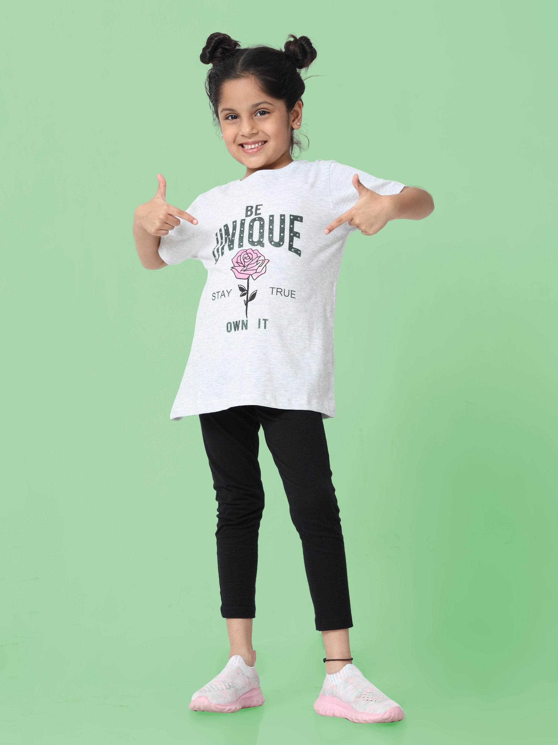 Be Unique Girls Tee Melange