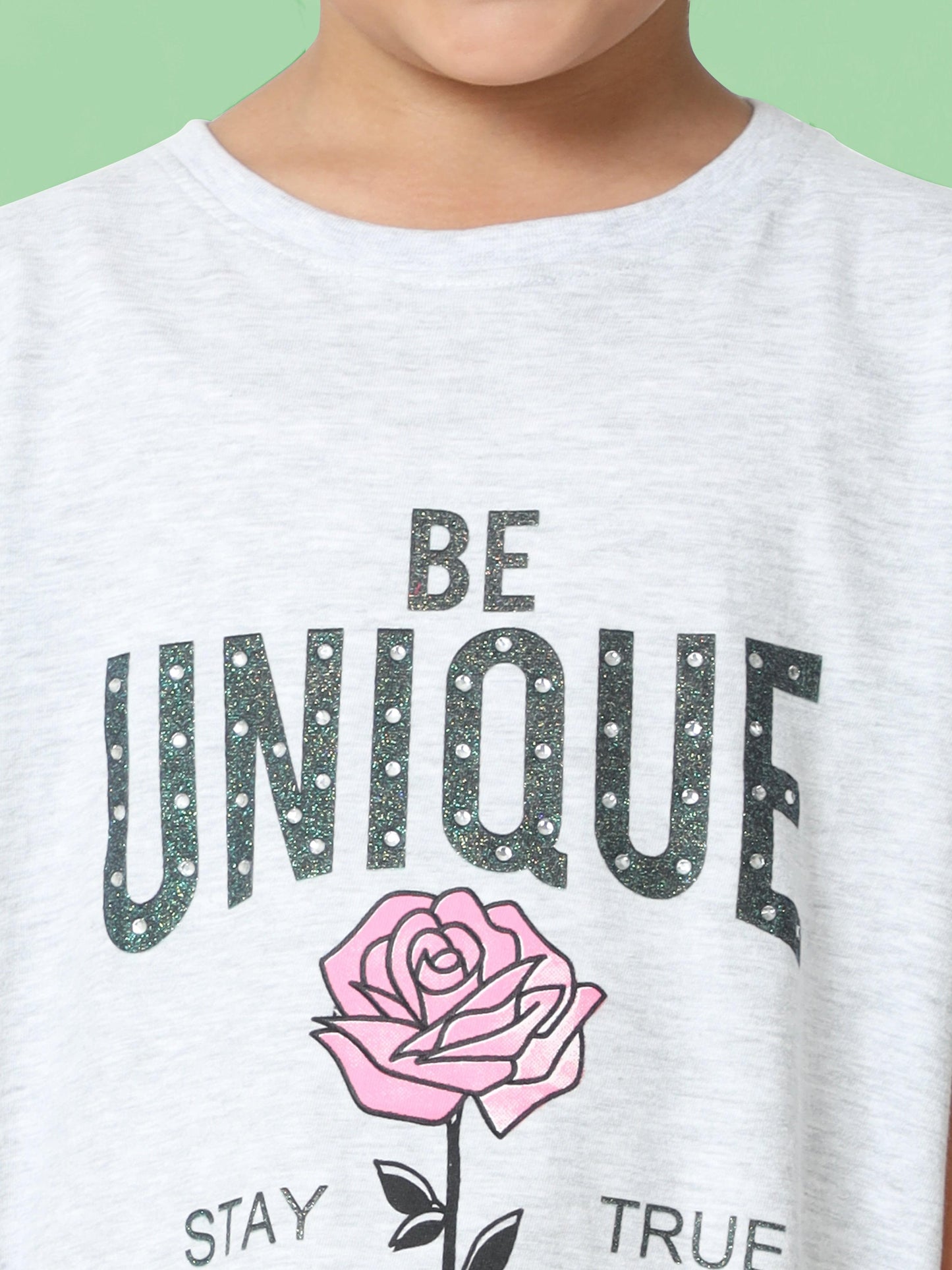 Be Unique Girls Tee Melange