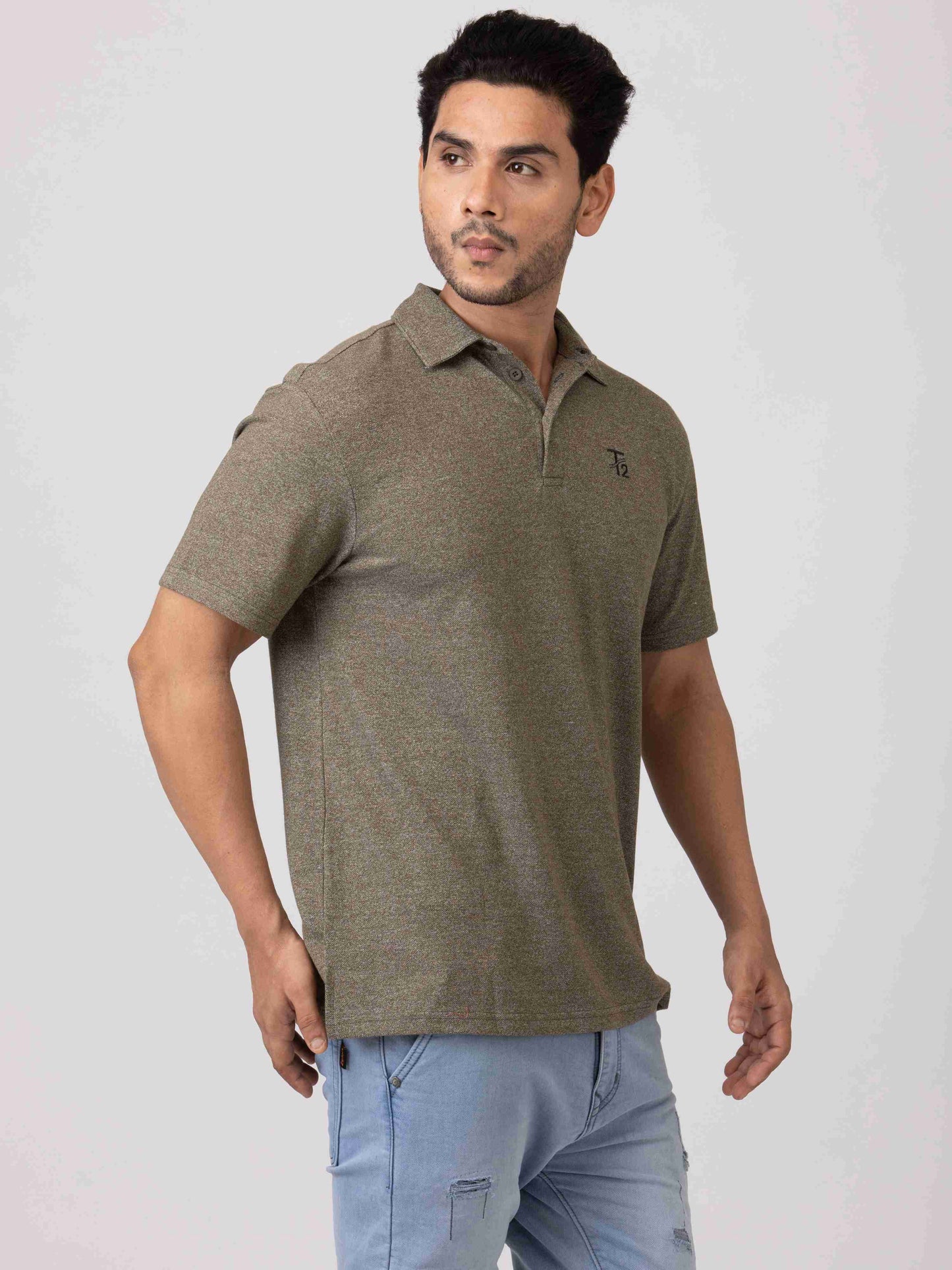 Rustic Modern day 100% Cotton Mens Collar T-Shirt