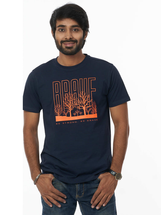 Be Brave Men's casual T-Shirt Navy