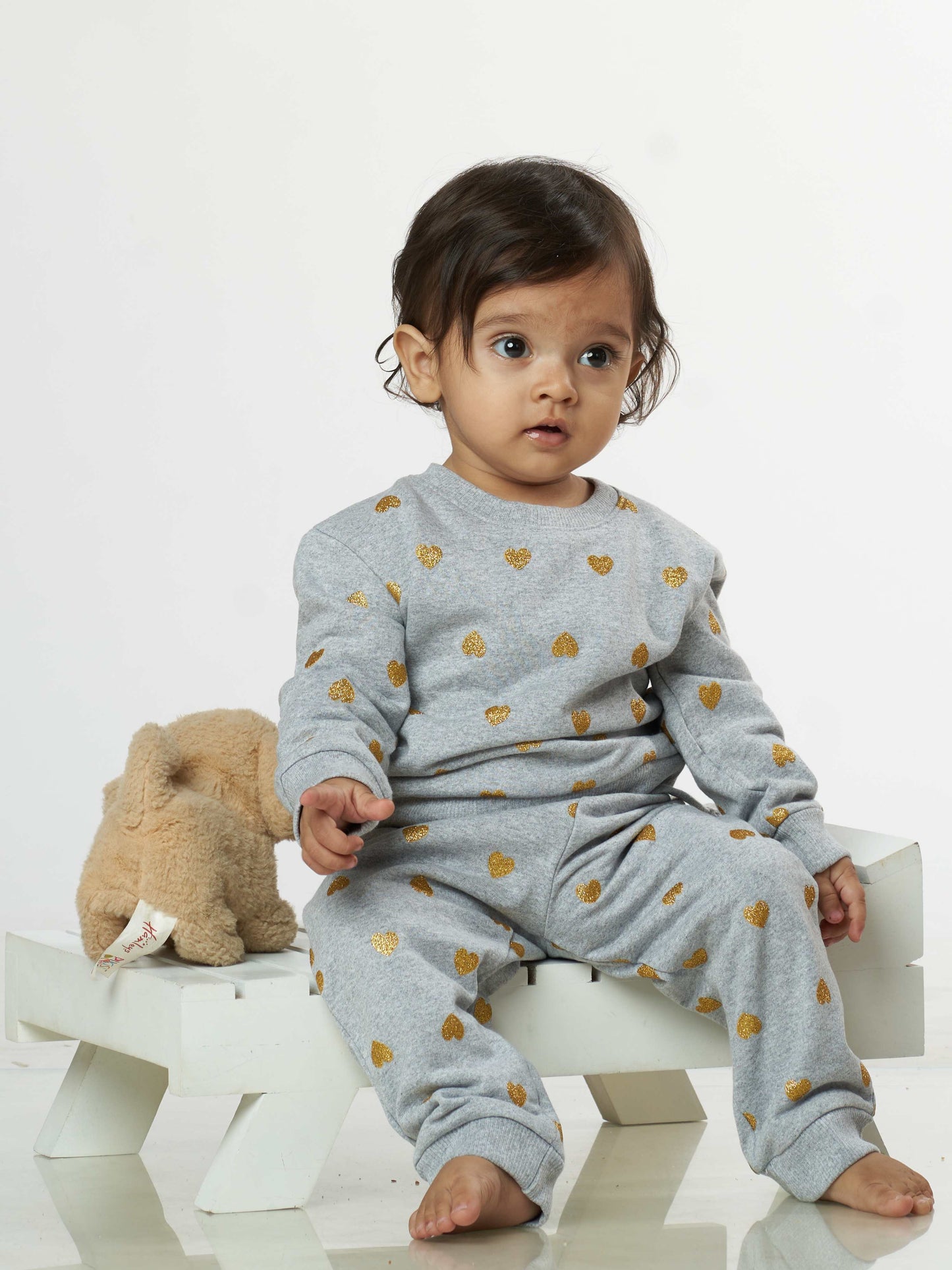 Golden Heart Baby Winter Sweatshirt Babies Pyjama Set