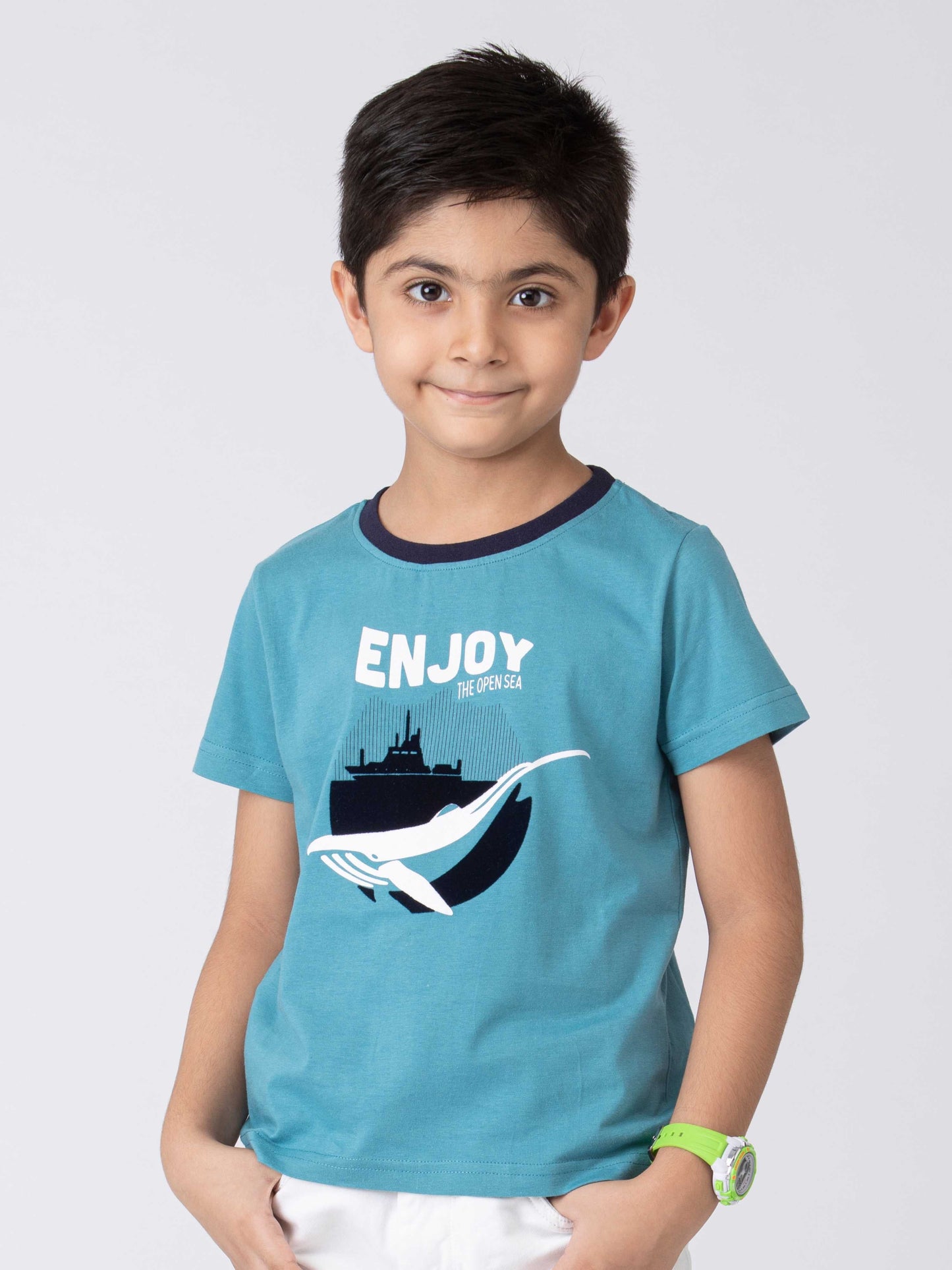 Sea Shark Boys Cotton T-Shirt