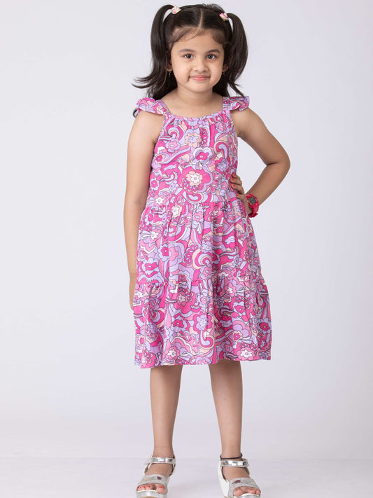 Berry Bay Adorable Printed Girls Frock