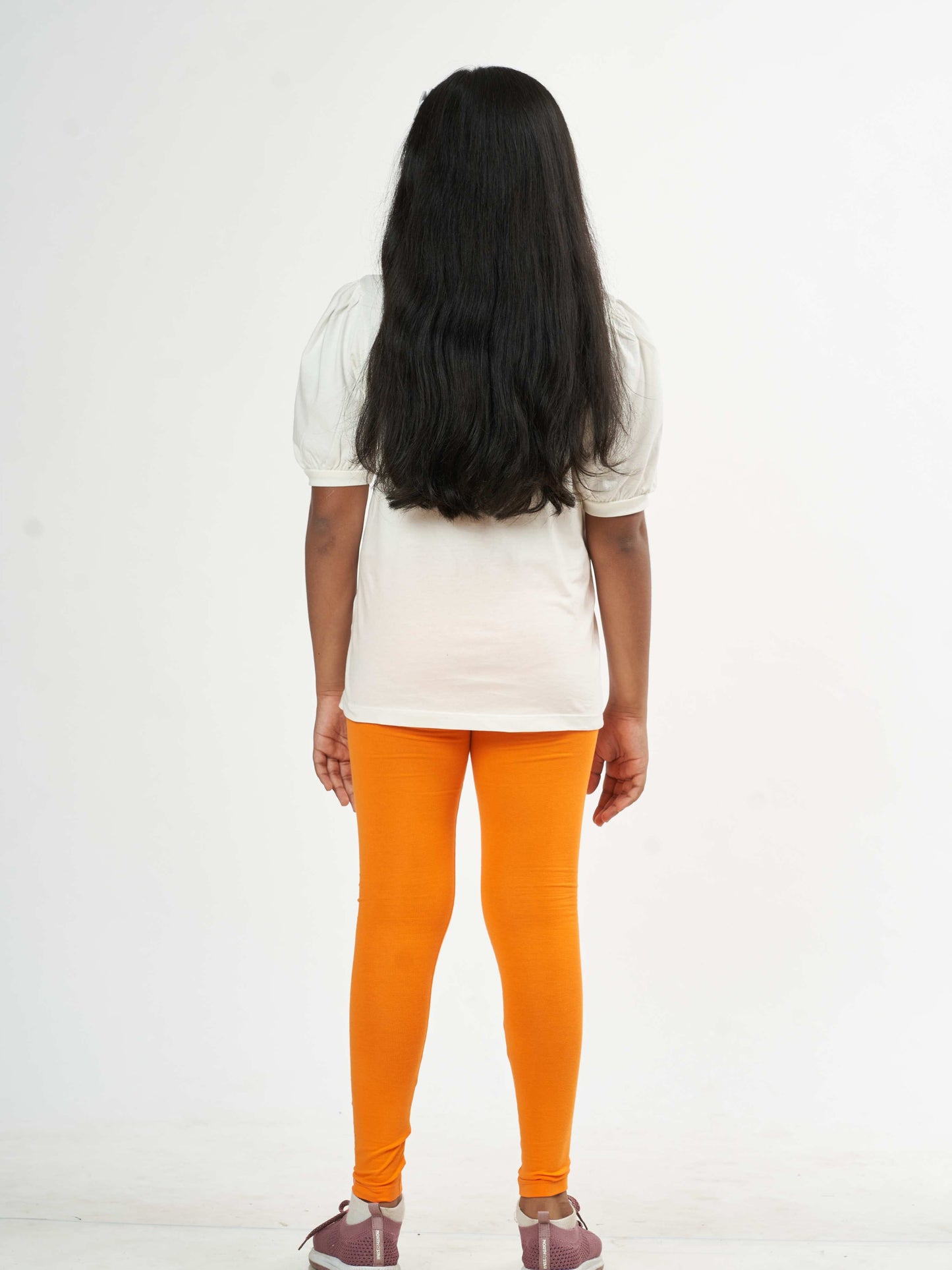 Daily Routine Girls Leggings - Orange | Full Length