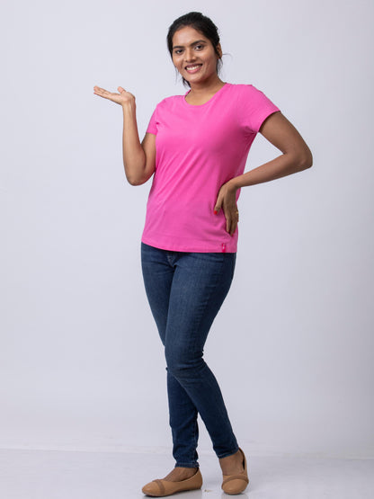 Soft & Premium Women's Cotton T-Shirt - Pink