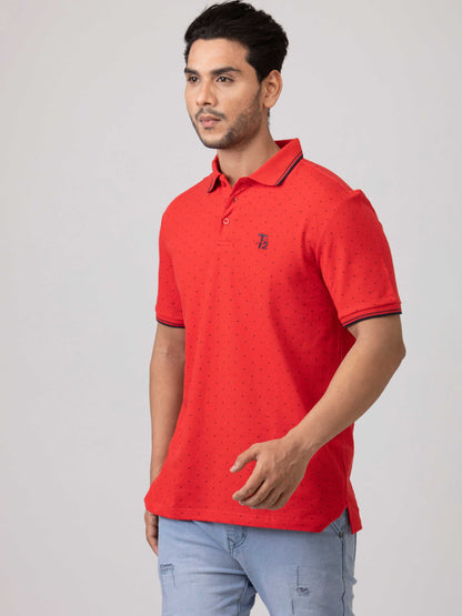 Crimson Classic & Comfortable 100% Cotton Mens Collar T-Shirt