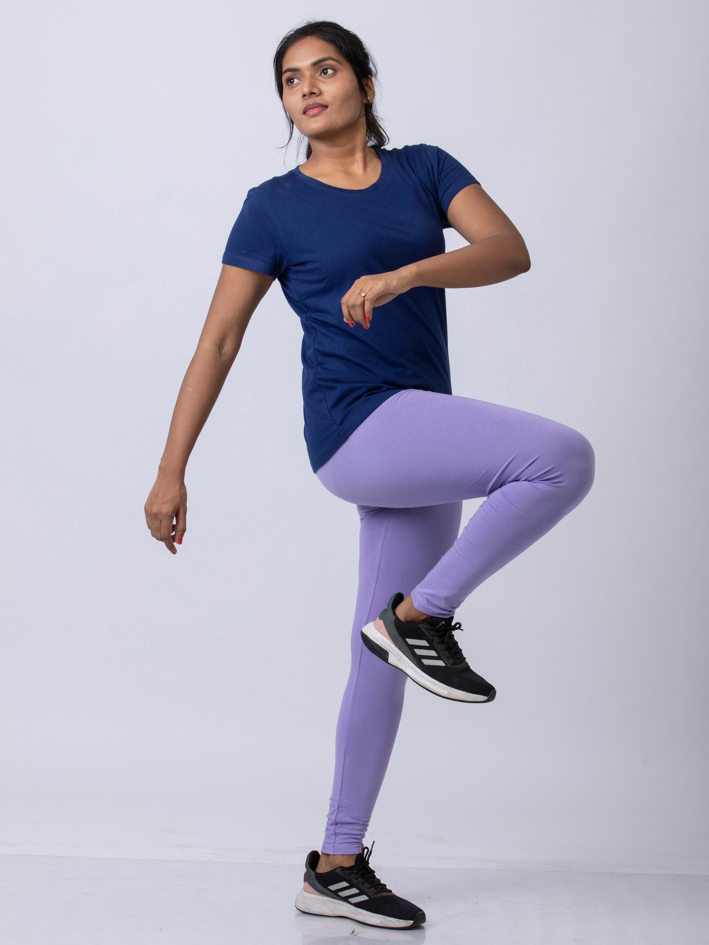 Women's premium full length Stretchy Leggings - Lavendar