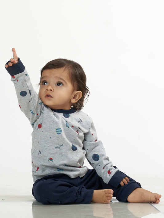 Little Astronaut Winter Sweatshirt Babies Pyjama Set
