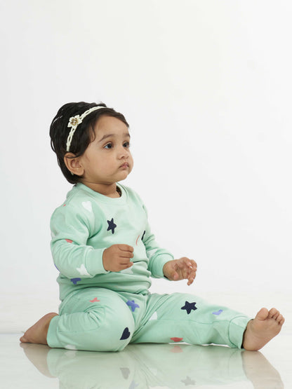 Twinkle Star Babies Pyjama Set Green
