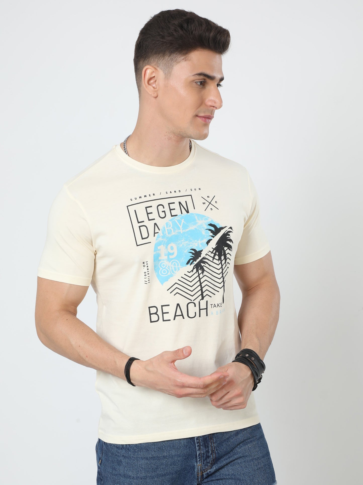 Legacy Beach Men's casual T-Shirt - Cream