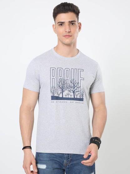 Be Brave Men's casual T-Shirt Navy Melange