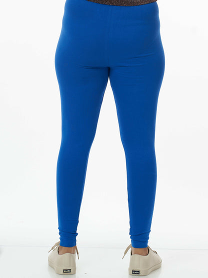 Women's premium full length Stretchy Leggings - Royal Blue