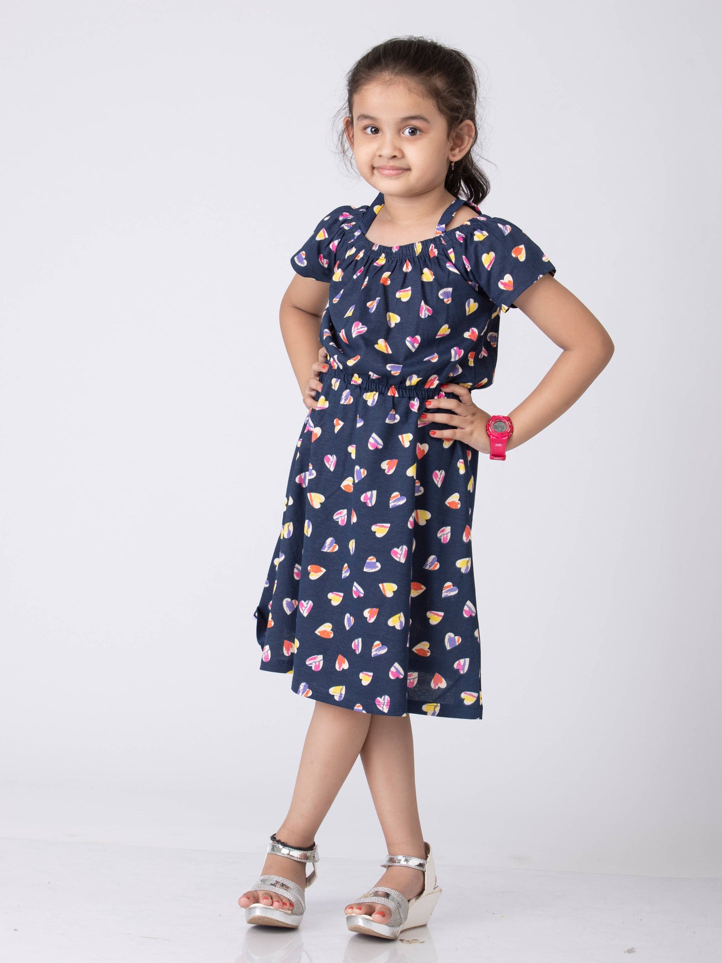 Hearty Adorable Printed Girls Frock