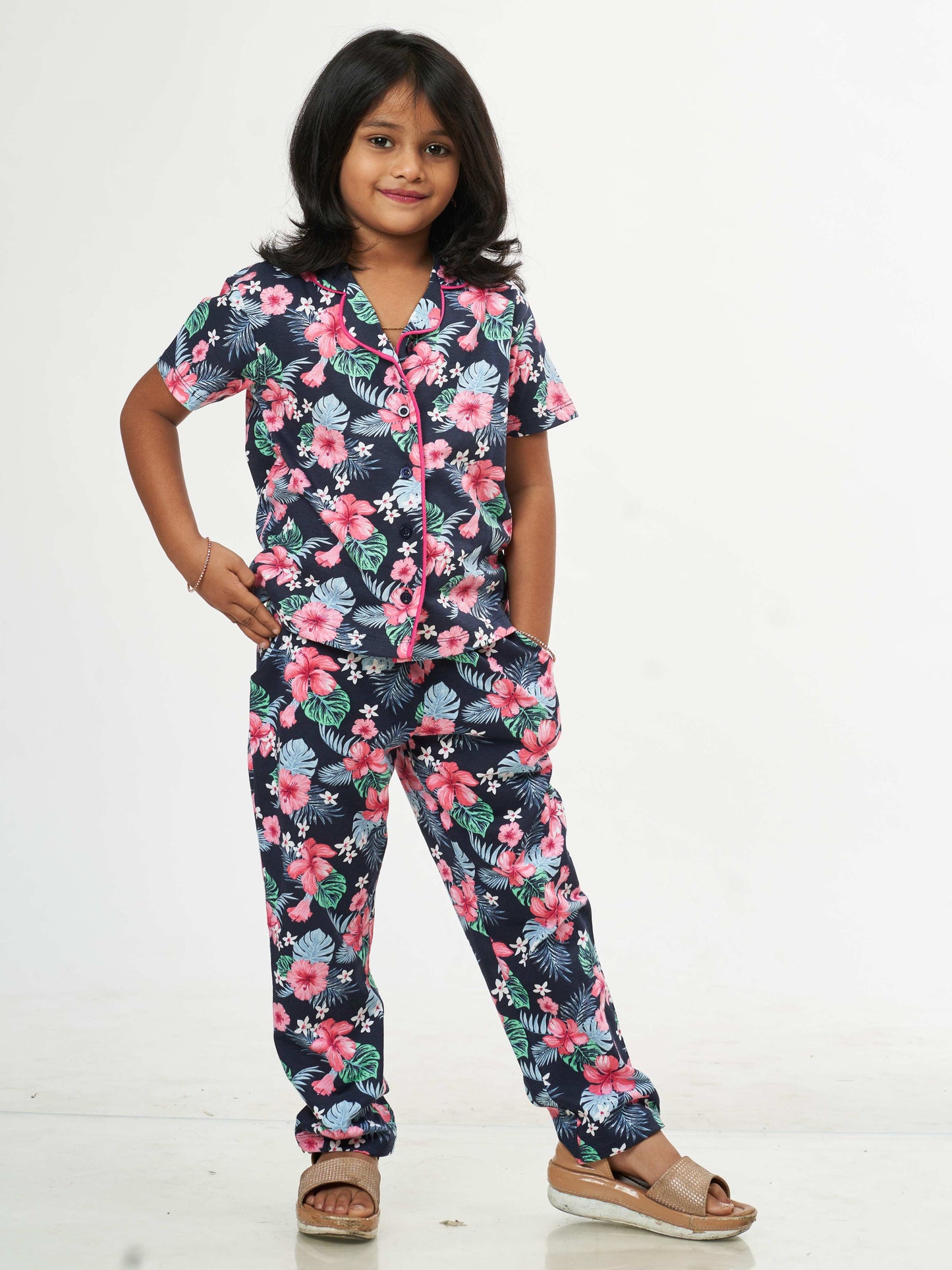 Hibiscus Girls Pure Cotton Co-Ord's set