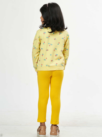 Daily Routine Girls Leggings - Yellow| Ankle Length