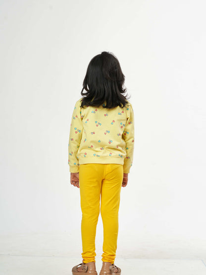 Daily Routine Girls Leggings - Yellow| Full Length