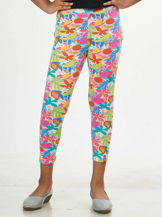 Floral Girls printed leggings