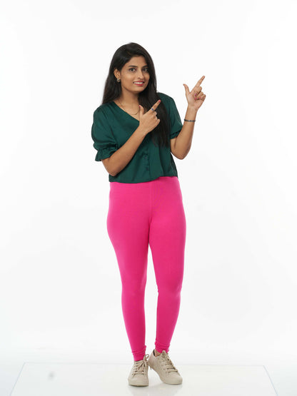 Women's premium full length Stretchy Leggings - Awesome Pink