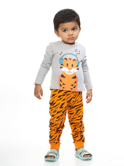 Roar Tiger Pyjama T-Shirt Set ( Pack of 1 )