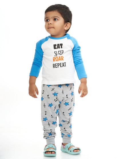 Eat Sleep Repeat  Pyjama T-Shirt Set ( Pack of 1 )