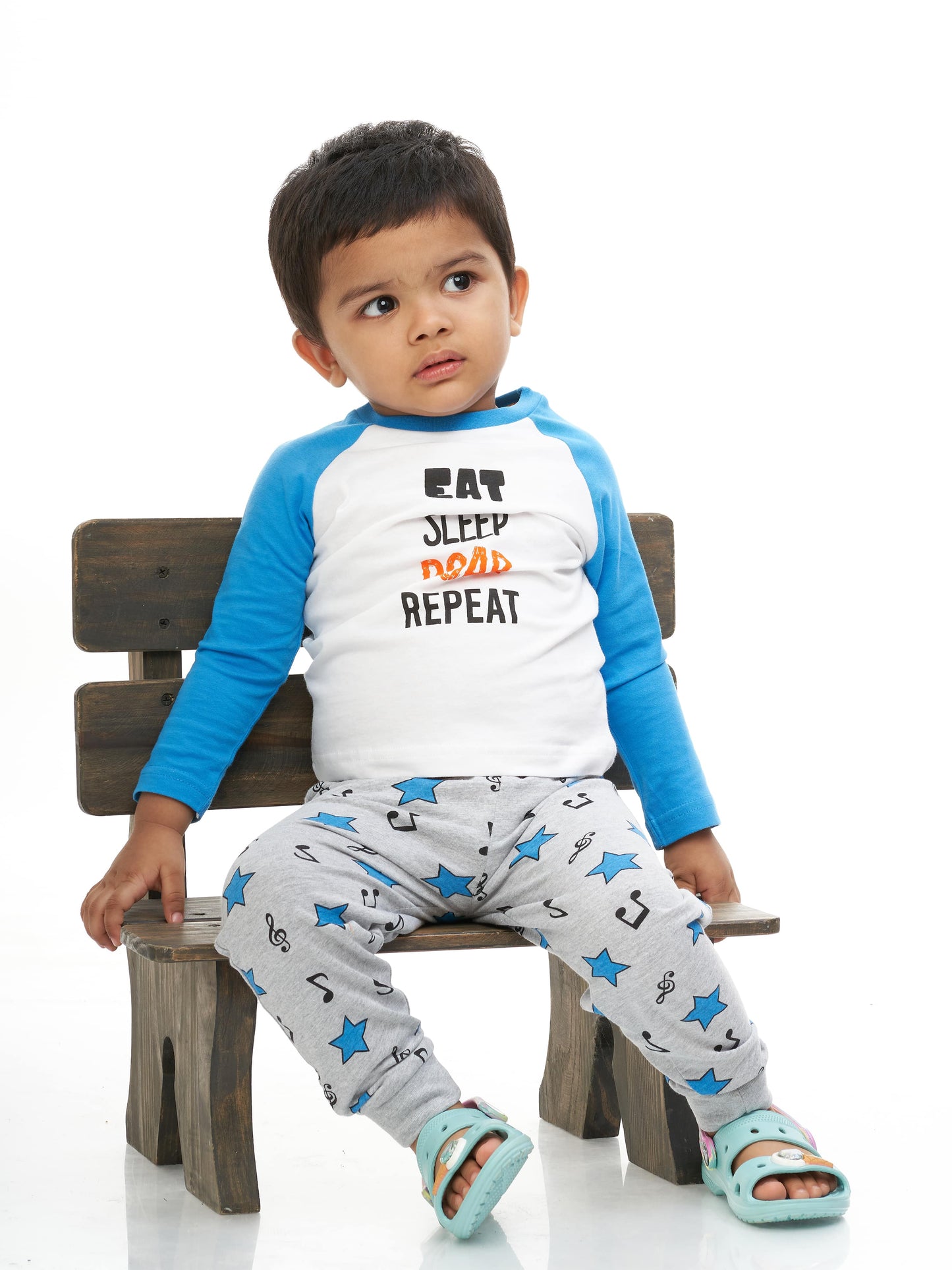 Eat Sleep Repeat  Pyjama T-Shirt Set ( Pack of 1 )