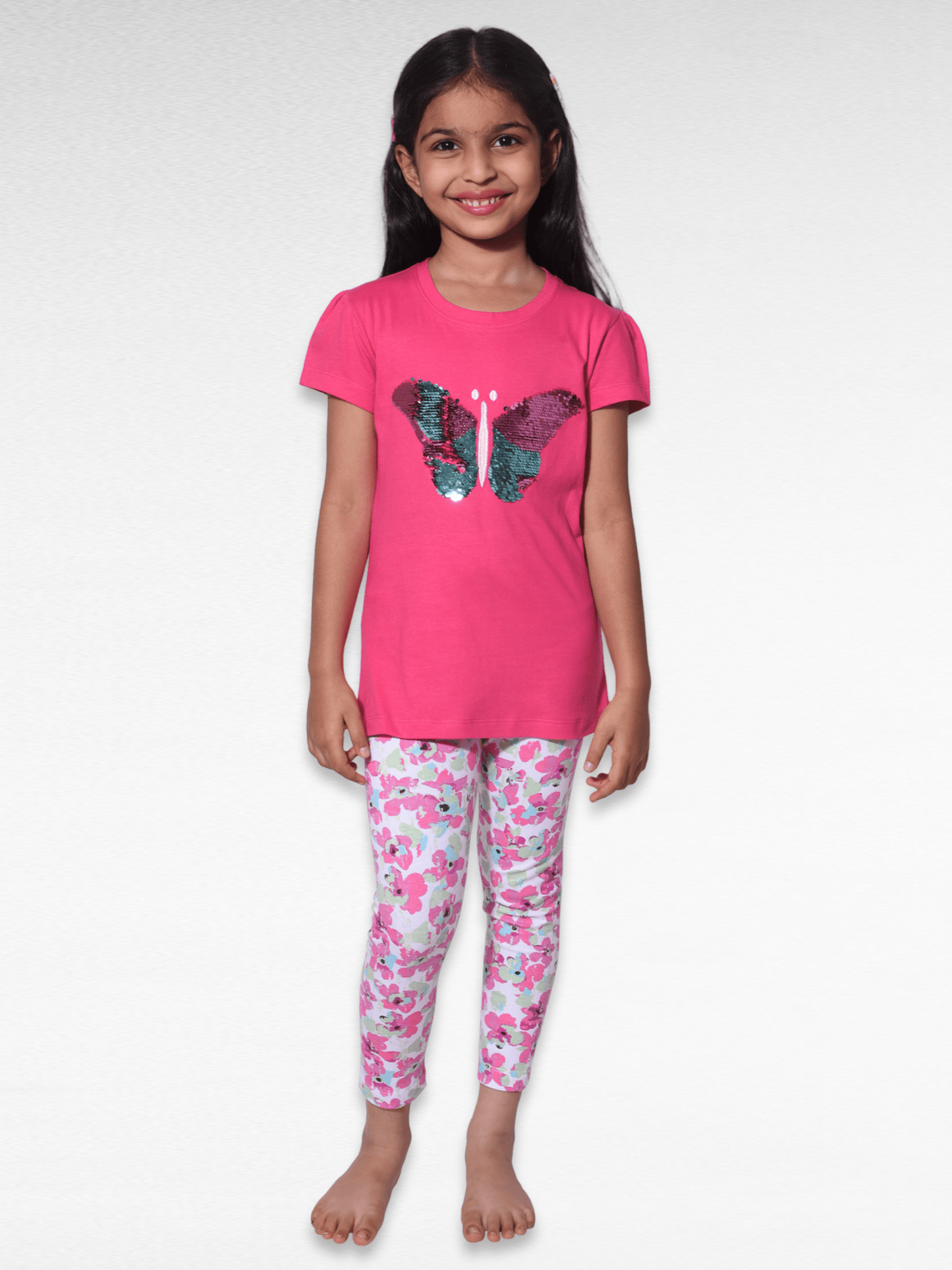Cozy Butterfly 100% Cotton Girls Pajama Set