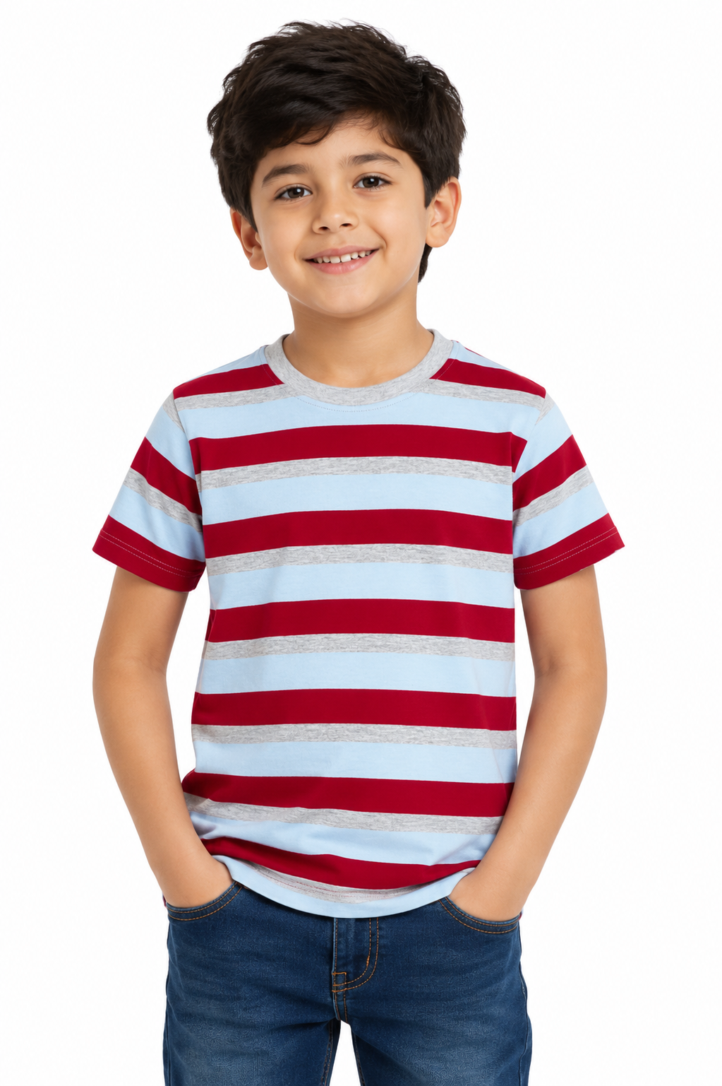 Cherry Stripe - Boys T-Shirt