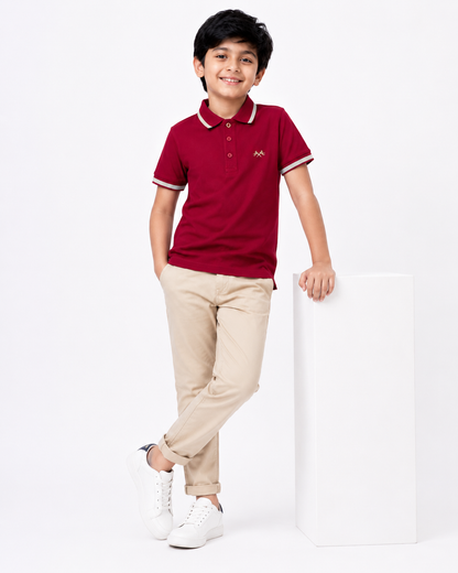 Crimson Champ - Boys Polo T-Shirt