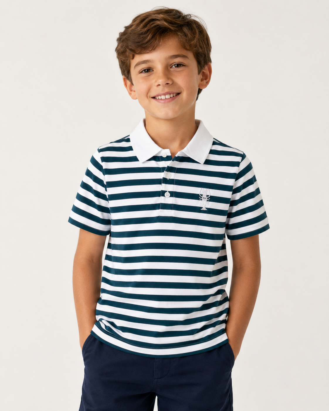Little Sailor -  Boys Stripped Polo T-Shirt