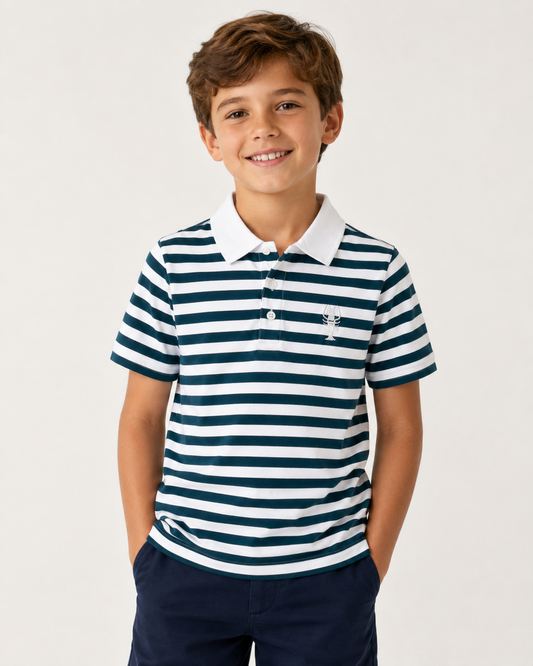 Little Sailor -  Boys Stripped Polo T-Shirt