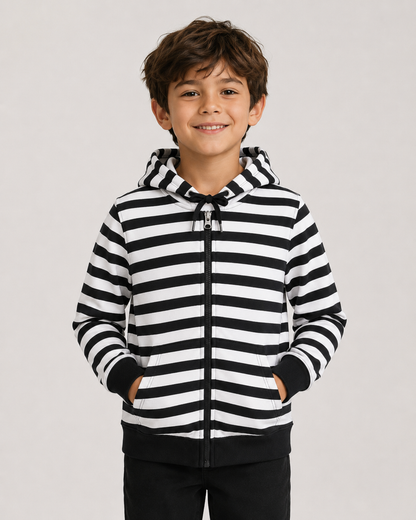 Mini Zebra - Boys Zipper Hoodie