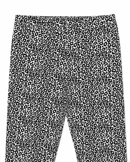 Snow Leopord Girls Printed Leggings | Ankle Length
