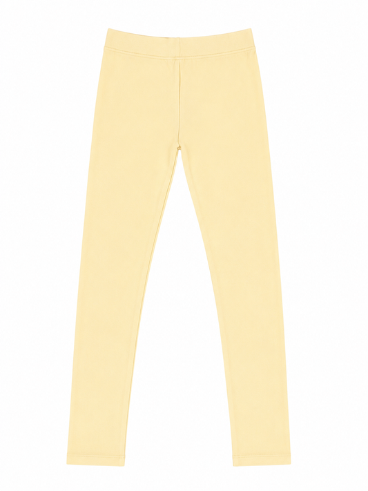 Butter Cream Girls Leggings - Cream | Full Length
