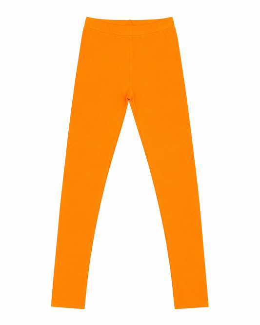 Orange Pop Girls Leggings | Full Length
